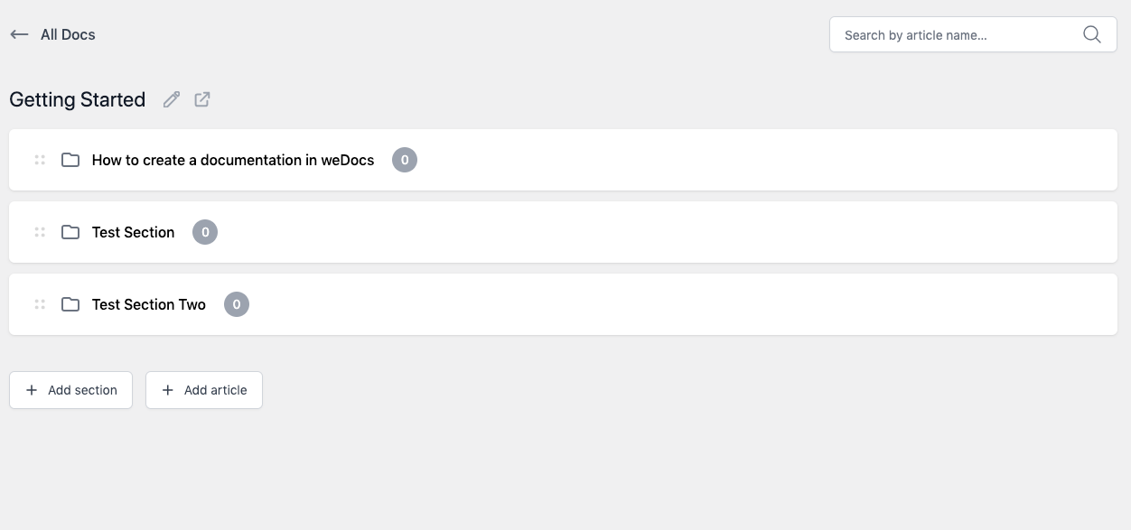 Final preview after adding more sections