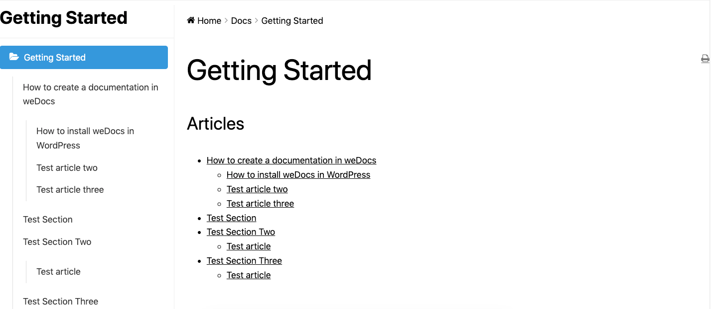 Final preview of a documentation