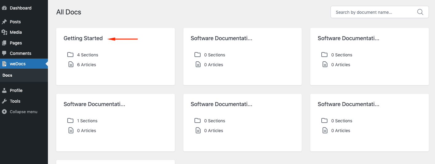 Getting access to the documentation as an editor